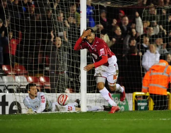Framed Print : Thrilling Nicky Maynard Goal Celebration: Bristol City's Championship Victory Over Barnsley (23 / 03 / 2010) Framed Print : Thrilling Nicky Maynard Goal Celebration: Bristol City's Championship Victory Over Barnsley (23 / 03 / 2010)
