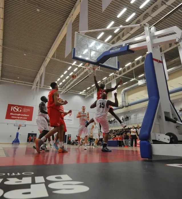 Framed Print : Thrilling Showdown: Flyers vs Giants in British Basketball League Framed Print : Thrilling Showdown: Flyers vs Giants in British Basketball League