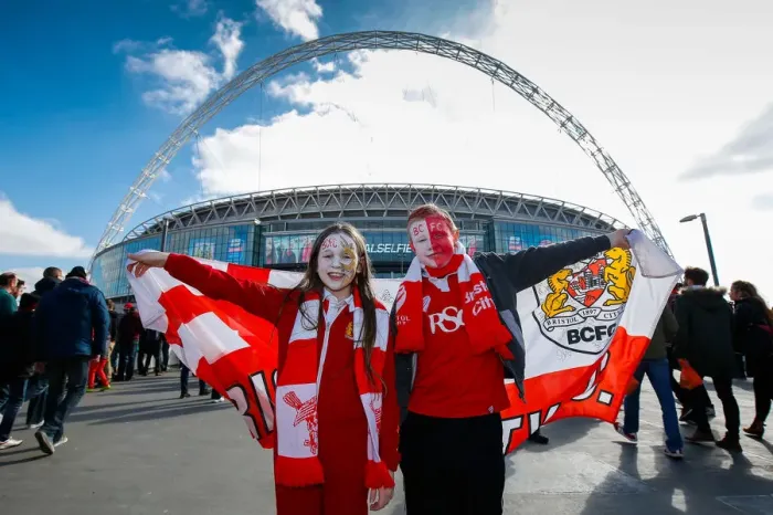 Framed Print : Thrilling Showdown at Wembley: Bristol City vs. Walsall in the Johnstones Paint Trophy Final, 2015 (Fans in Action) Framed Print : Thrilling Showdown at Wembley: Bristol City vs. Walsall in the Johnstones Paint Trophy Final, 2015 (Fans in Action)