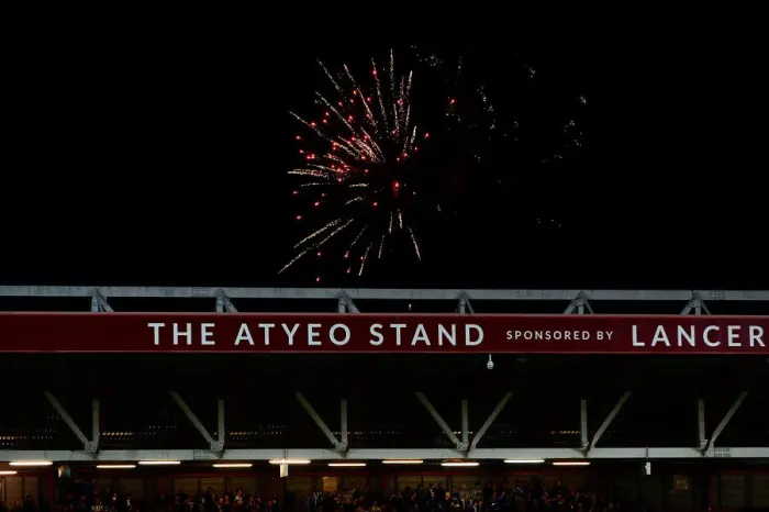 Framed Print : Thrilling Sky Bet Championship Match: Fireworks Light Up Ashton Gate During Bristol City vs Brighton and Hove Albion Framed Print : Thrilling Sky Bet Championship Match: Fireworks Light Up Ashton Gate During Bristol City vs Brighton and Hove Albion
