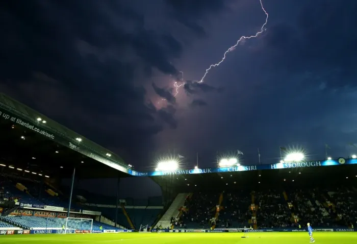 Framed Print : Thunder Delay: Sheffield Wednesday vs. Bristol City - A Dramatic Start at Hillsborough Framed Print : Thunder Delay: Sheffield Wednesday vs. Bristol City - A Dramatic Start at Hillsborough