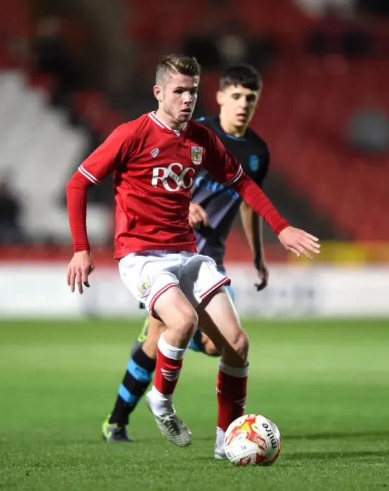 Framed Print : Tom Fry in Action: U21 Clash at Ashton Gate Stadium Framed Print : Tom Fry in Action: U21 Clash at Ashton Gate Stadium