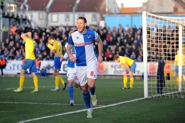Tom Parkes Scores the Thrilling Winner for Bristol Rovers Against AFC Wimbledon, Sky Bet League Two, 2013