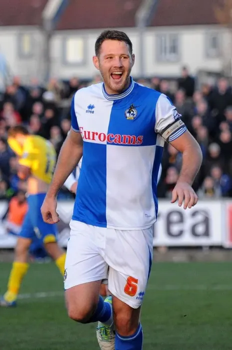 Framed Print : Tom Parkes Scores the Thrilling Winner for Bristol Rovers Against AFC Wimbledon, Sky Bet League Two, 2013
