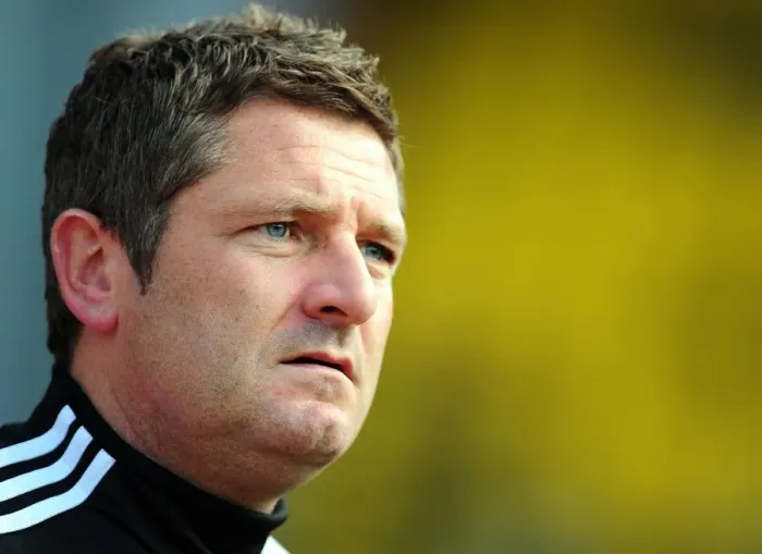 Framed Print : Tony Docherty, Assistant Manager of Bristol City, Focuses on Championship Clash at Vicarage Road (Watford v Bristol City, 22 / 09 / 2012)