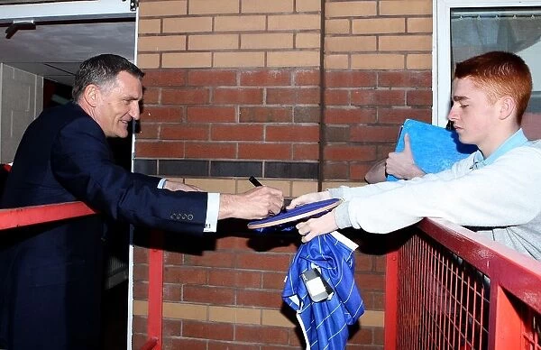Tony Mowbray of Coventry City Signs Autographs at Ashton Gate During Bristol City Match, 2015