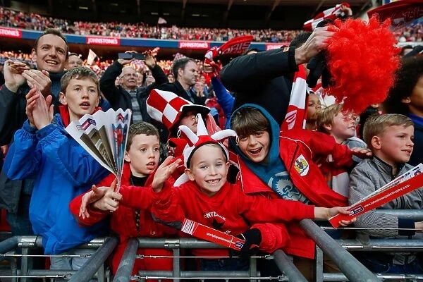 Triumphant Bristol City Fans Celebrate 2-0 Win and Football League Trophy Victory at Wembley Stadium