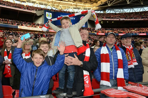 Triumphant Bristol City Fans Celebrate Johnstone Paint Trophy Victory at Wembley