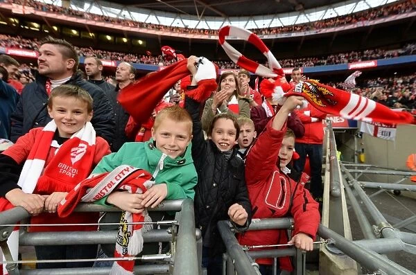 Triumphant Bristol City Fans Celebrate at Wembley after Winning Johnstone's Paint Trophy (Bristol City v Walsall)