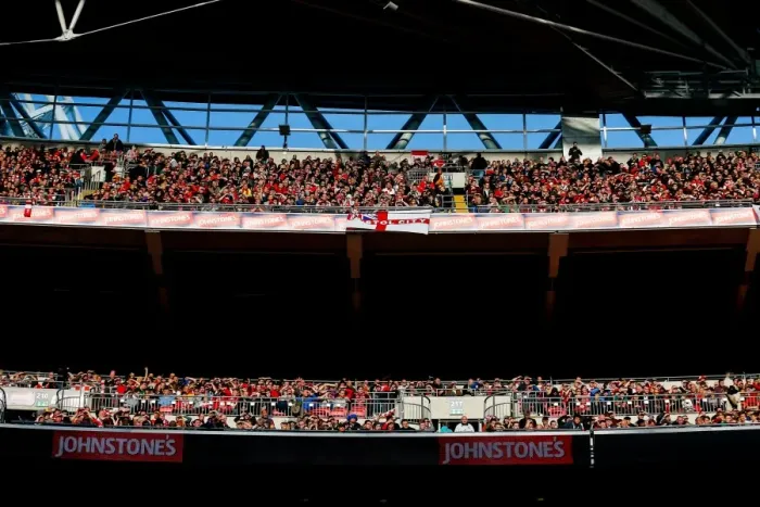 Framed Print : Triumphant Moment: Johnstones Paint Trophy Victory Celebrations by Ecstatic Bristol City Fans at Wembley Stadium
