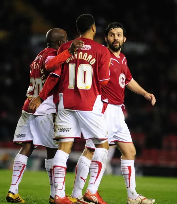 Framed Print : Triumphant Trio: Nicky Maynard, Jamal Campbell-Ryce, and Paul Hartley's Euphoric Moment after Scoring in Bristol City's Victory over Barnsley (23 / 03 / 2010) Framed Print : Triumphant Trio: Nicky Maynard, Jamal Campbell-Ryce, and Paul Hartley's Euphoric Moment after Scoring in Bristol City's Victory over Barnsley (23 / 03 / 2010)