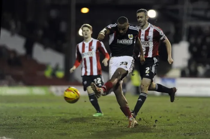Framed Print : Tyrone Barnett Goes for Glory: A Moment from Brentford vs. Bristol City, League One Football Match, January 2014 Framed Print : Tyrone Barnett Goes for Glory: A Moment from Brentford vs. Bristol City, League One Football Match, January 2014