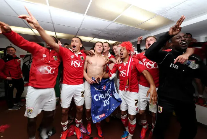 Framed Print : Unforgettable Moment: Bristol City FC's Championship Win - The Changing Room Celebrations Framed Print : Unforgettable Moment: Bristol City FC's Championship Win - The Changing Room Celebrations