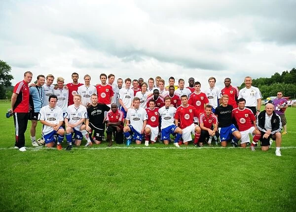 United in Football: A Historic Team Photo of Bristol City and Vallens Players