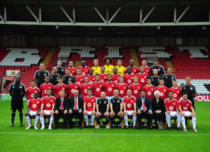 Framed Print : United Front: Bristol City First Team - 10-11 Season