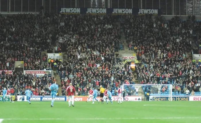 Framed Print : United in Passion: A Sea of Bristol City Football Club Fans Framed Print : United in Passion: A Sea of Bristol City Football Club Fans