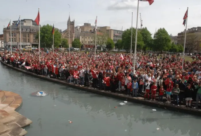 Framed Print : United in Passion: A Sea of Bristol City Football Club Fans Framed Print : United in Passion: A Sea of Bristol City Football Club Fans