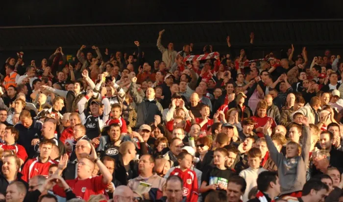 Framed Print : United in Passion: A Sea of Bristol City Football Club Fans