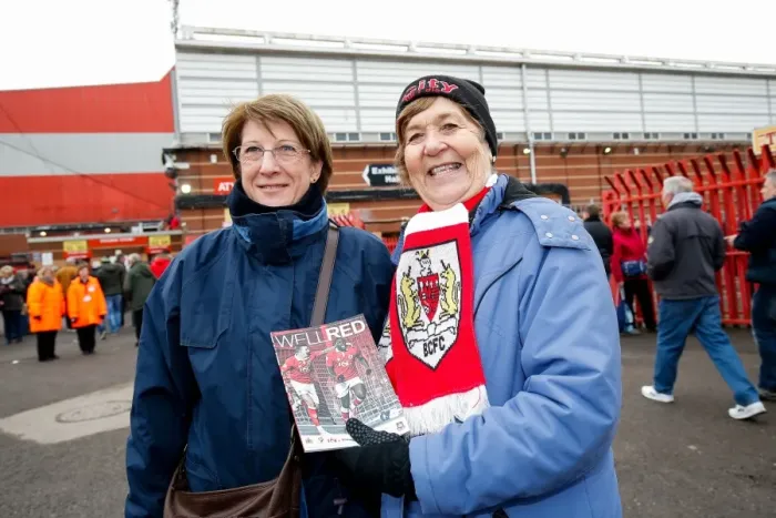 Framed Print : United in Support: Bristol City Fans Gather Before FA Cup Showdown Against West Ham United, 2015