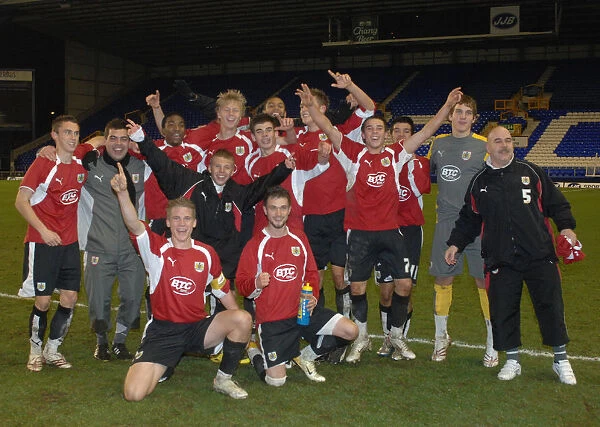 United in Triumph: Everton and Bristol City U18s Euphoric Victory Celebration