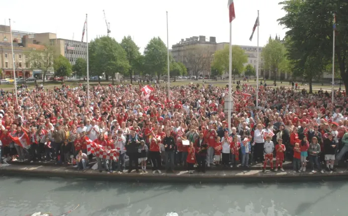 Framed Print : Unity Amongst Bristol City FC Fans: A Sea of Passion and Pride Framed Print : Unity Amongst Bristol City FC Fans: A Sea of Passion and Pride