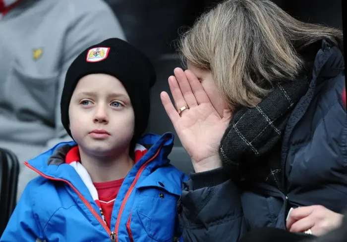 Framed Print : Unwavering Passion of Bristol City Fans at MK Dons vs. Bristol City (February 7, 2015)