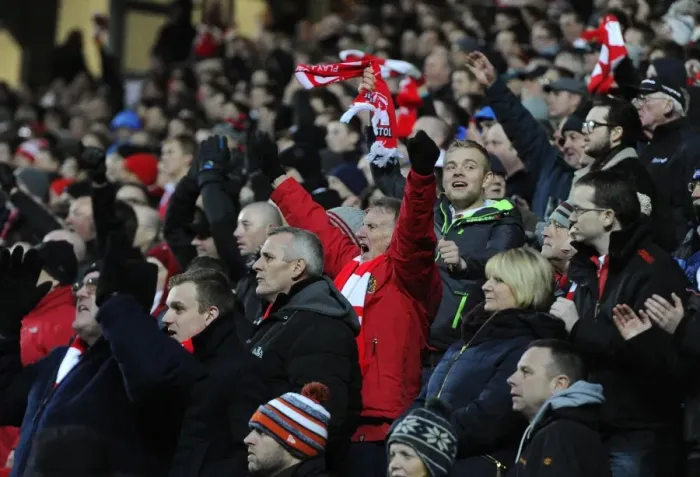 Framed Print : Unwavering Passion of Bristol City Fans at MK Dons vs. Bristol City (February 7, 2015)