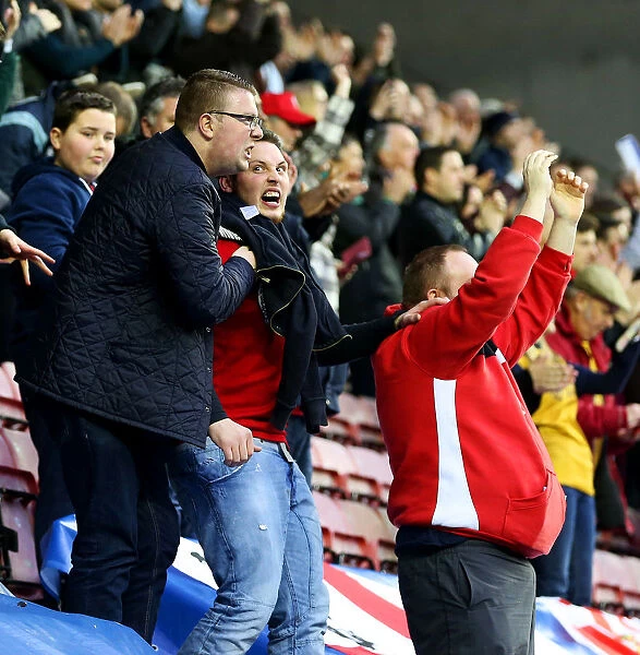 Unwavering Passion of Bristol City Fans at Wigan Athletic's Championship Match, March 2017