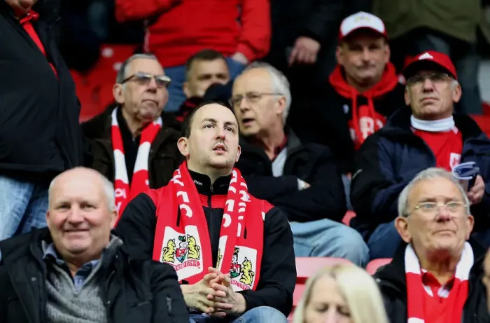 Framed Print : Unwavering Passion: A Sea of Bristol City Fans at Wigan Athletic's Sky Bet Championship Match (March 11, 2017)