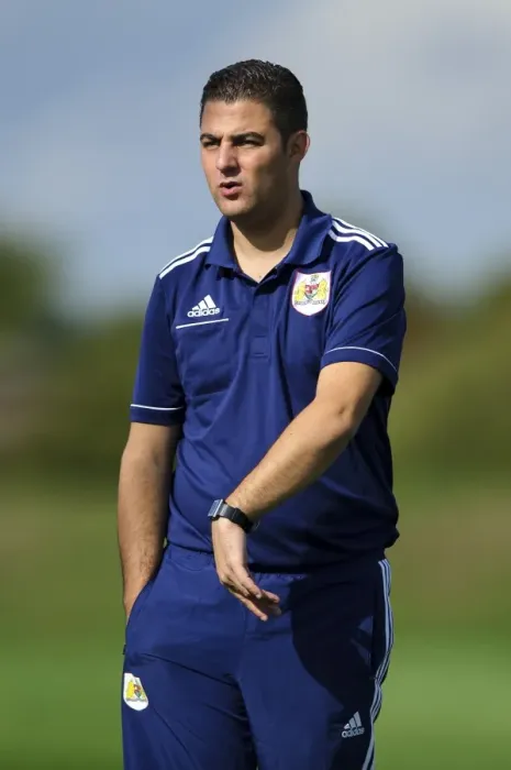 Framed Print : Urgently Urged On: Carlos Anton, Bristol City U18 Manager, Checks Watch During Intense Football Match Framed Print : Urgently Urged On: Carlos Anton, Bristol City U18 Manager, Checks Watch During Intense Football Match