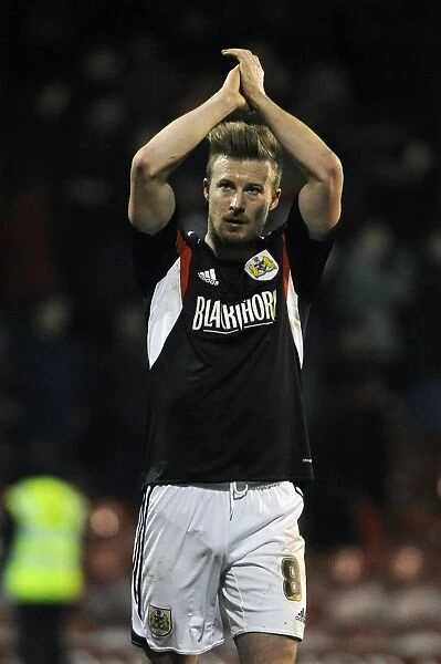 Wade Elliott of Bristol City in Action against Brentford, Sky Bet League One, January 2014