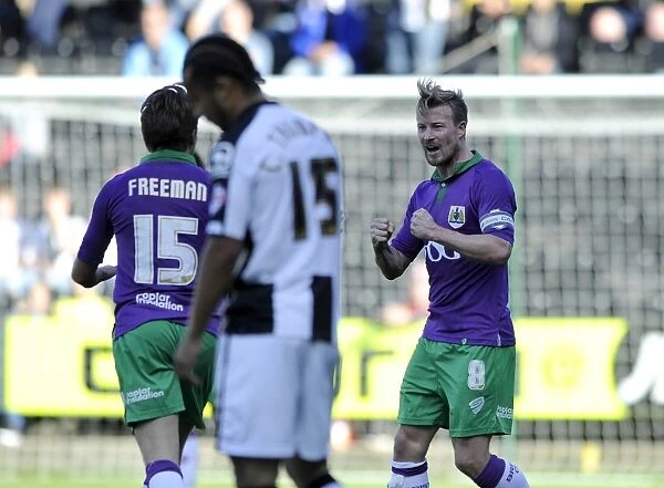 Wade Elliott and Luke Freeman Celebrate Late Win Over Notts County, Curtis Thompson Disappointed