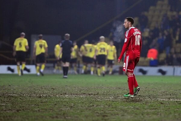 Watford Scores: Moment of Disappointment for Nicky Maynard of Bristol City in Championship Match, 22nd February 2011