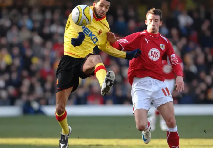 Framed Print : Watford vs. Bristol City: A Football Rivalry - Season 08-09 Framed Print : Watford vs. Bristol City: A Football Rivalry - Season 08-09