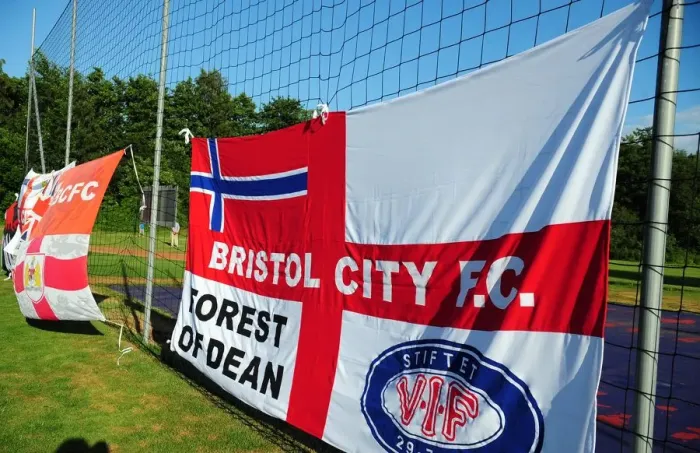 Framed Print : Waves of Pride: Helsingborgs IF vs. Bristol City - A Flag-Waving Rivalry