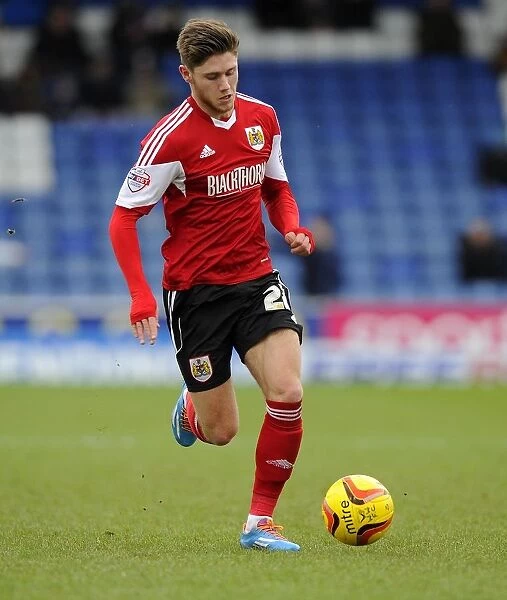 Wes Burns in Action: Oldham Athletic vs. Bristol City, Sky Bet League One, 08 / 02 / 2014