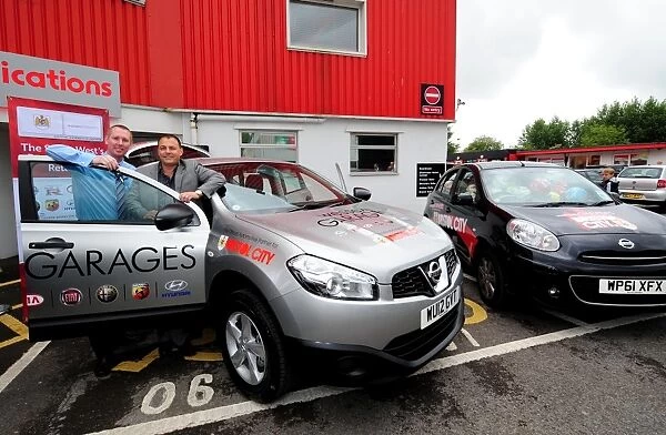 Wessex Garages Hands Over New Media Car to Bristol City FC's Adam Baker at Pre-Season Open Day