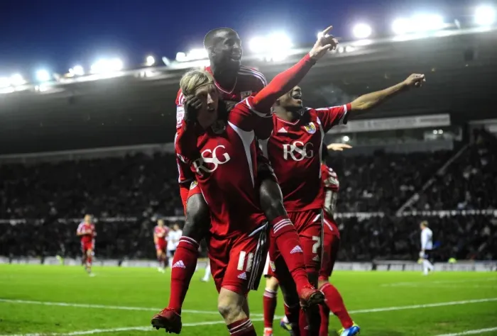 Framed Print : Woolford and Adomah Celebrate: Derby County vs. Bristol City - Martyn Woolford's Goal (Championship Football Match, 10th December 2011) Framed Print : Woolford and Adomah Celebrate: Derby County vs. Bristol City - Martyn Woolford's Goal (Championship Football Match, 10th December 2011)