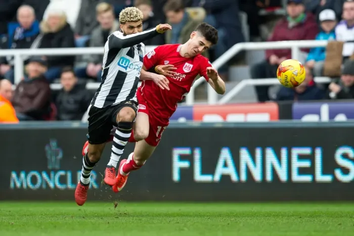 Framed Print : Yedlin vs. O'Dowda: A Championship Clash at St. James Park Framed Print : Yedlin vs. O'Dowda: A Championship Clash at St. James Park