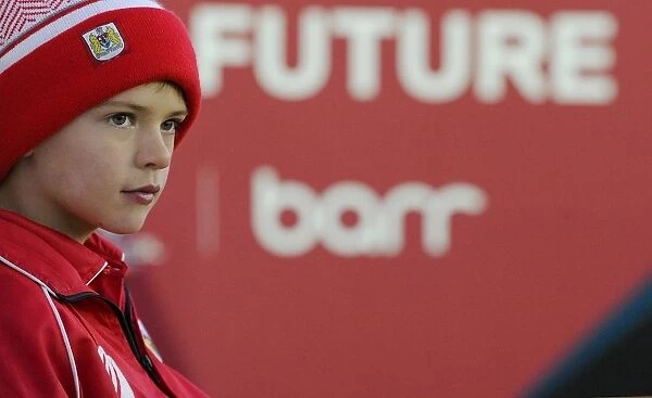A Young Ball Boy Focuses Intently During Bristol City vs Crawley Town Match, League One Football, Ashton Gate