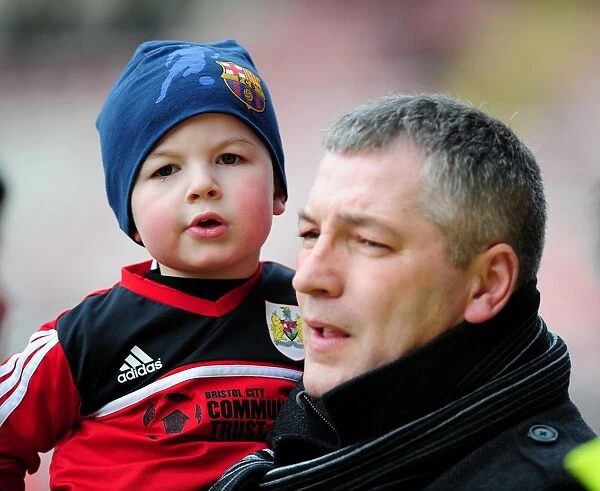 Young Bristol City Fan's Excitement at Blackpool vs. Bristol City Match, Npower Championship (2013)