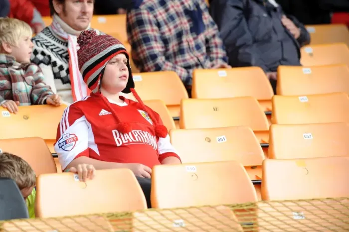 Framed Print : Young Bristol City Fan's Excitement at Vale Park during Port Vale vs. Bristol City, Sky Bet League 1 Game