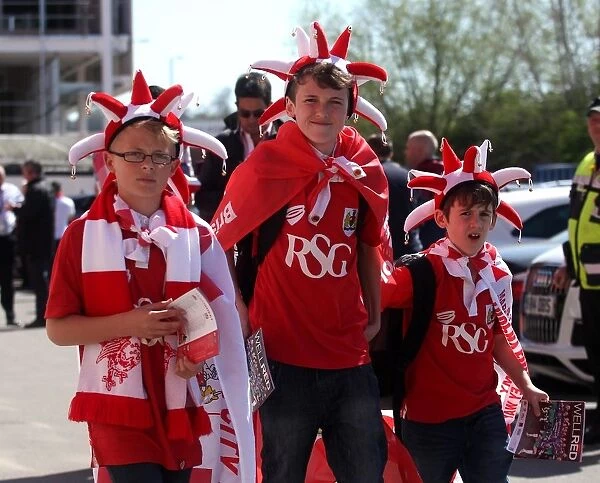Young Fans Arrive at Ashton Gate: Excitement Builds for Bristol City vs Coventry City, 2015