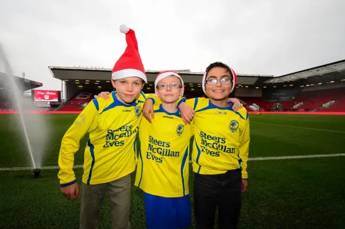 Framed Print : Young Fans in Christmas Hats at Bristol City vs. Preston North End Match, 2016 Framed Print : Young Fans in Christmas Hats at Bristol City vs. Preston North End Match, 2016