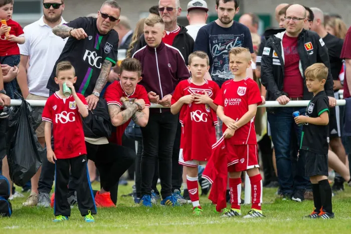 Framed Print : Young Fans Eagerly Awaiting Bristol City Players Autographs at Hengrove Athletic Match, 2016 Framed Print : Young Fans Eagerly Awaiting Bristol City Players Autographs at Hengrove Athletic Match, 2016