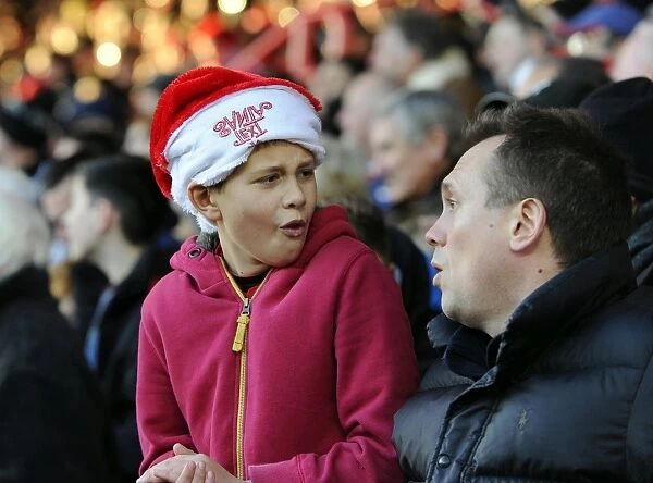 Young Fan's Excitement: Bristol City vs. Crawley Town, Ashton Gate, 13th December 2014