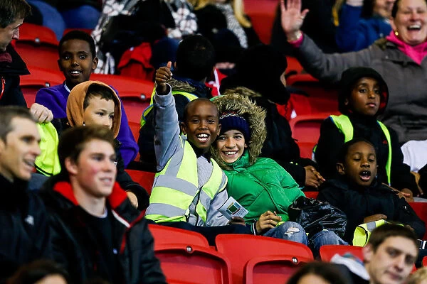Young Fans Excitement at Bristol City vs. Nottingham Forest Championship Match, Ashton Gate Stadium, 2015