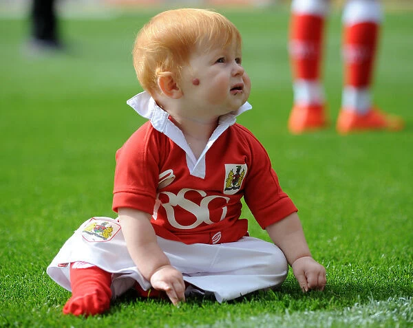 Young Fan's Excitement at Bristol City vs Doncaster Rovers Match, September 13, 2014