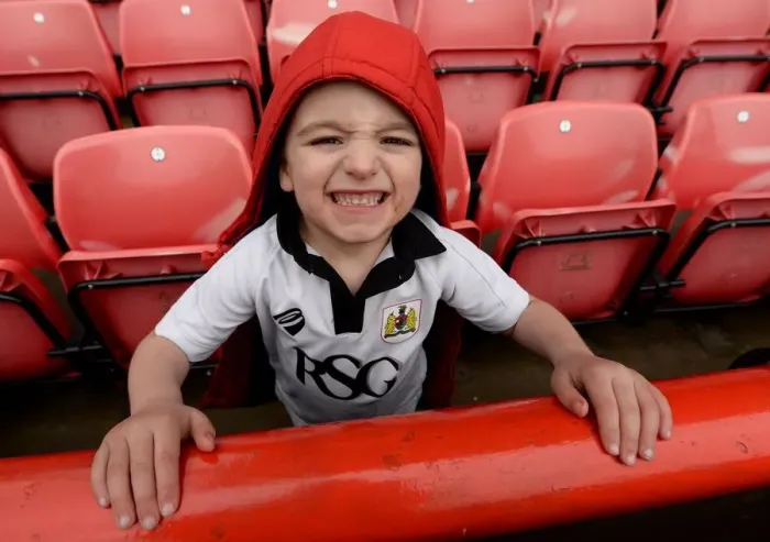 Framed Print : Young Fan's Excitement at Bristol City vs Gillingham, Sky Bet League One Match, Ashton Gate Framed Print : Young Fan's Excitement at Bristol City vs Gillingham, Sky Bet League One Match, Ashton Gate