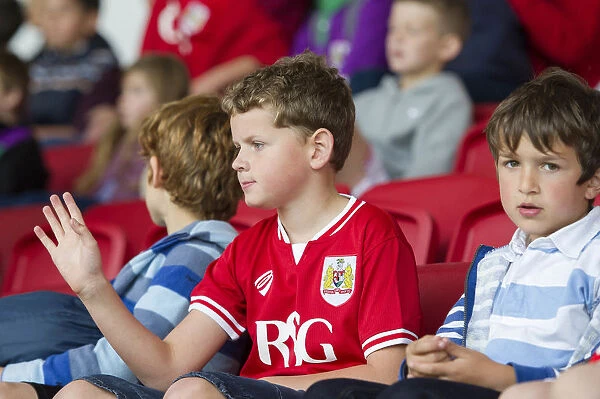 Young Fan's Excitement at Bristol City vs MK Dons Match, Ashton Gate, 2015